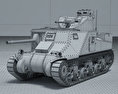 M3 Lee 3D-Modell wire render