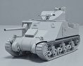 M3 Lee 3D-Modell clay render