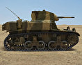 M3 Stuart Modello 3D vista laterale