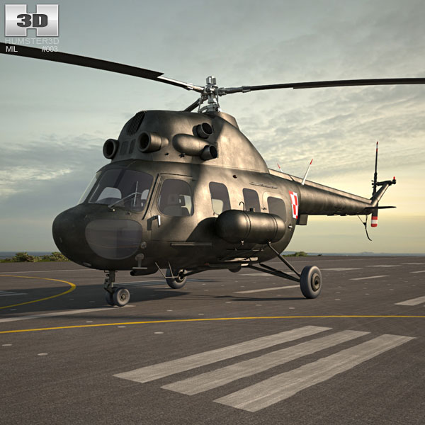 Mil Mi-2 Modelo 3d