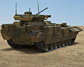 T-15 Armata Modello 3D vista posteriore