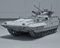 T-15 Armata Modello 3D wire render