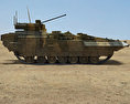T-15 Armata Modello 3D vista laterale