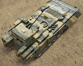 T-15 Armata Modello 3D vista dall'alto