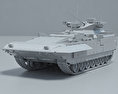 T-15 Armata Modello 3D clay render