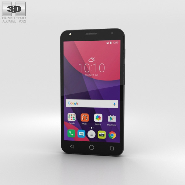 Alcatel Pixi 4 (5) Black 3D 모델 