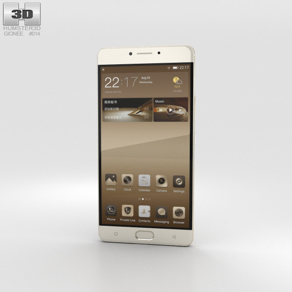 Gionee M6 Champagne Gold Modello 3D