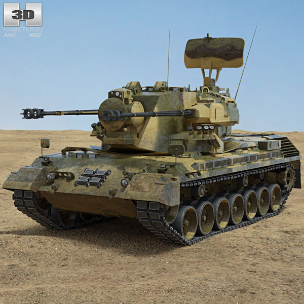 Flakpanzer Gepard 1A2 3D-Modell