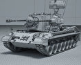 Flakpanzer Gepard 1A2 3D 모델  wire render