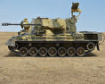 Flakpanzer Gepard 1A2 Modelo 3D vista lateral