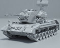 Flakpanzer Gepard 1A2 3D 모델  clay render