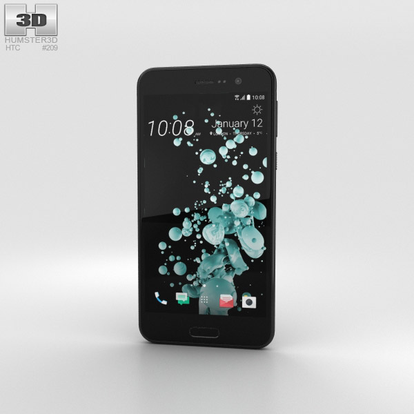 HTC U Play Brilliant Black Modello 3D