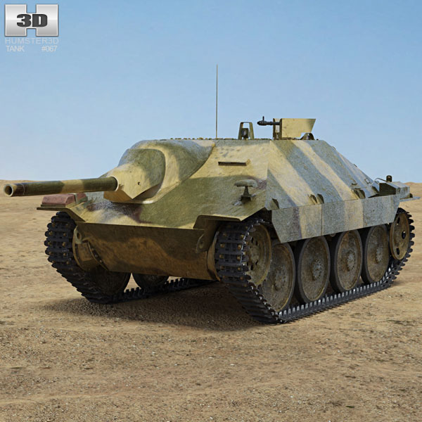 Jagdpanzer 38 Hetzer Modelo 3D