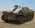 Jagdpanzer 38 Hetzer 3D-Modell Rückansicht