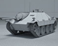 Jagdpanzer 38 Hetzer 3d model wire render