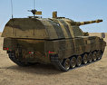 Panzerhaubitze 2000 3D-Modell Rückansicht