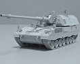 PzH2000自走榴弾砲 3Dモデル clay render