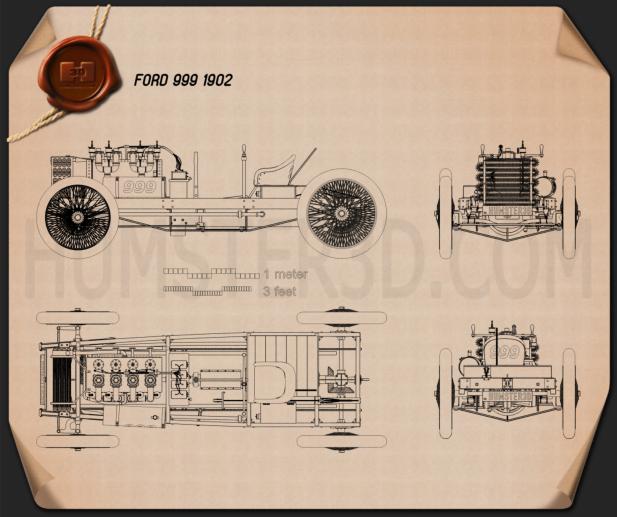 Ford 999 1902 Blueprint