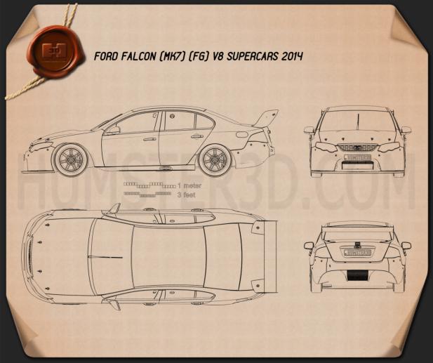 Ford Falcon (FG) V8 Supercars 2014 蓝图