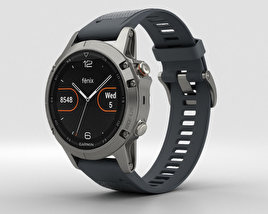 Garmin Fenix 5 Silver with Granite Blue Band Modelo 3D