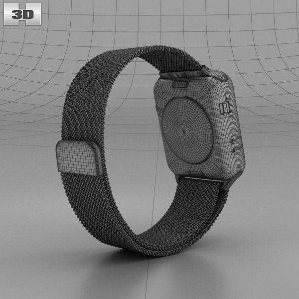 space gray apple watch with silver milanese loop