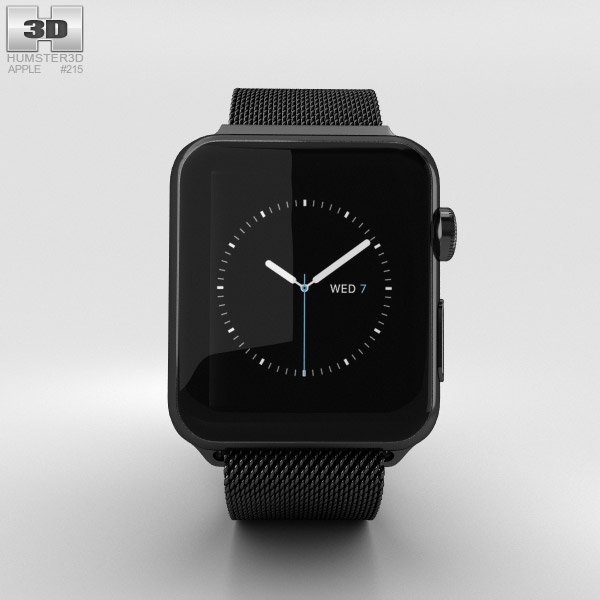 space black stainless steel milanese loop