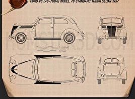 Classic Car Blueprint Download Hum3d