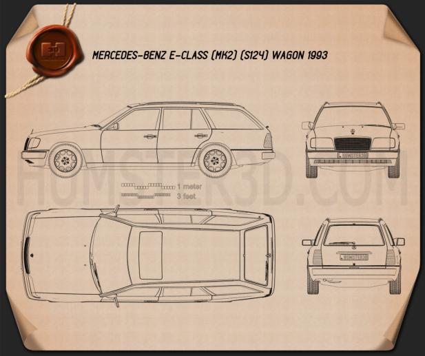 Mercedes-Benz E-class Wagon 1993 Blueprint