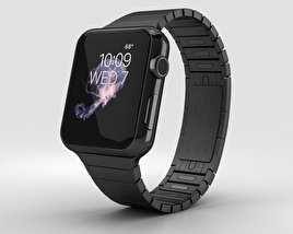 Apple Watch Series 2 38mm Stainless Steel Case Black Link Bracelet 3D-Modell