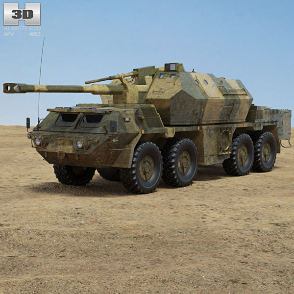 152mm SpGH DANA 3D-Modell