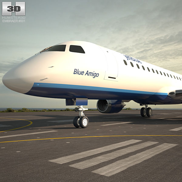 Embraer E190 3D модель