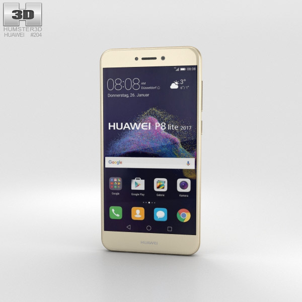 Huawei P8 Lite (2017) Gold 3D 모델 