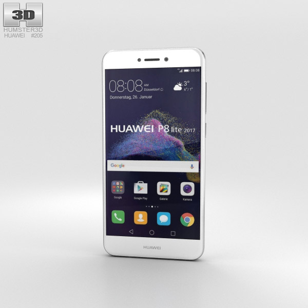 Huawei P8 Lite (2017) White 3D 모델 