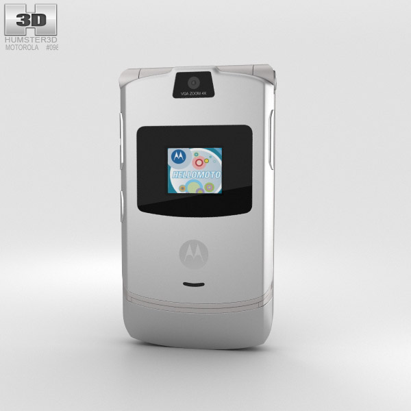 Motorola RAZR V3 Silver Modelo 3D