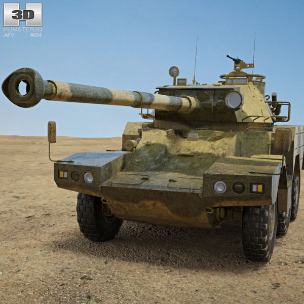 ERC 90 Sagaie 3D model - Military on Hum3D