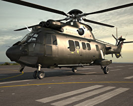 Eurocopter AS532 Cougar Modelo 3d