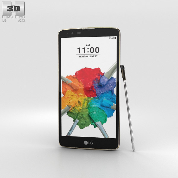 LG Stylo 2 Plus Brown 3D 모델 
