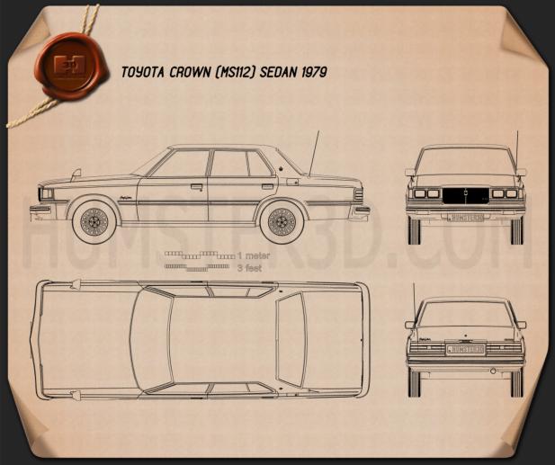 Toyota Crown sedan 1979 Blueprint