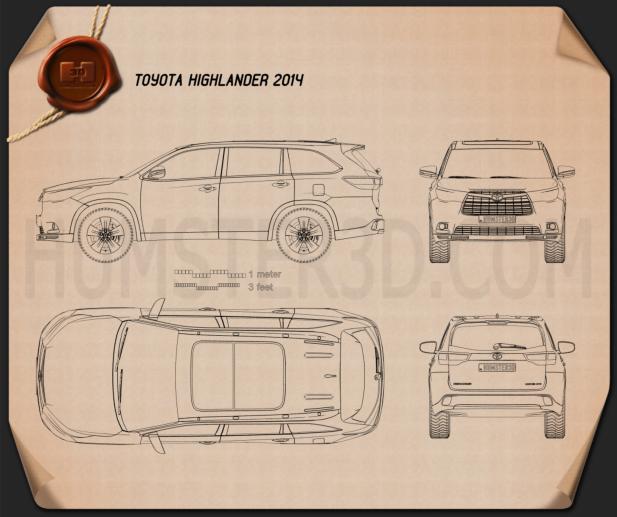 Toyota Highlander 2014 設計図