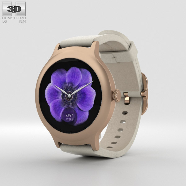 LG Watch Style Rose Gold 3D 모델 