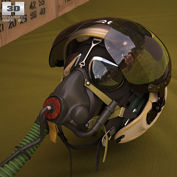 ZSh-3 Pilotenhelm 3D-Modell