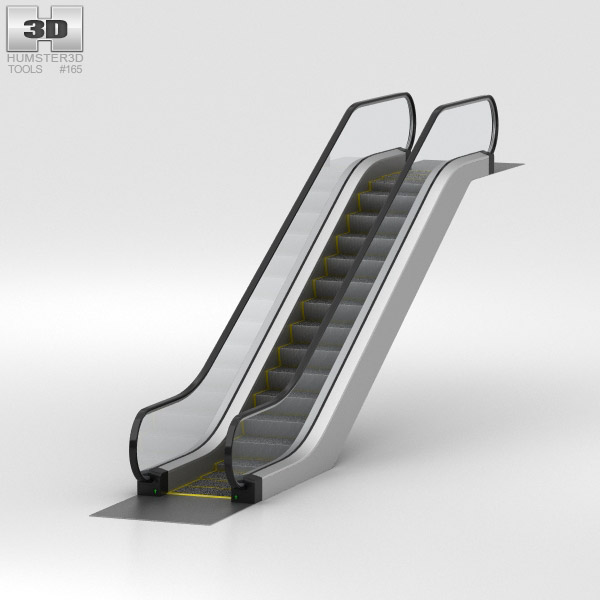 Escada rolante Modelo 3d