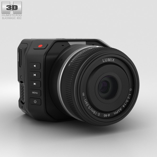 Blackmagic Micro Câmera Cinema Modelo 3d