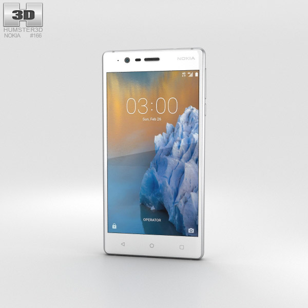 Nokia 3 Silver White 3D model