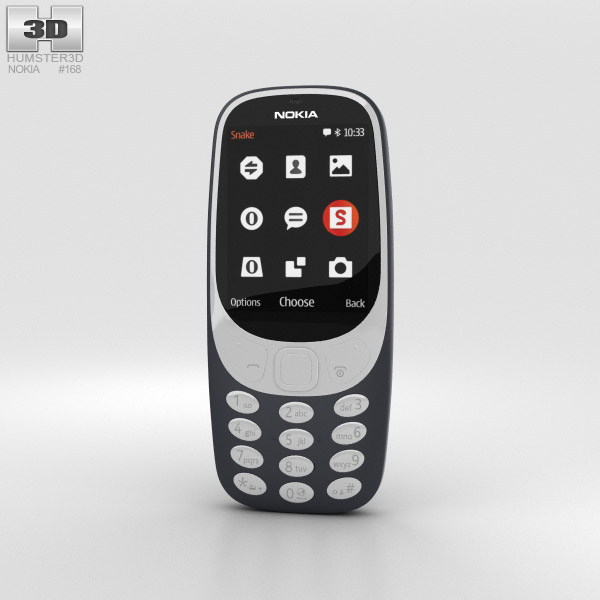 Nokia 3310 (2017) Dark Blue 3D model