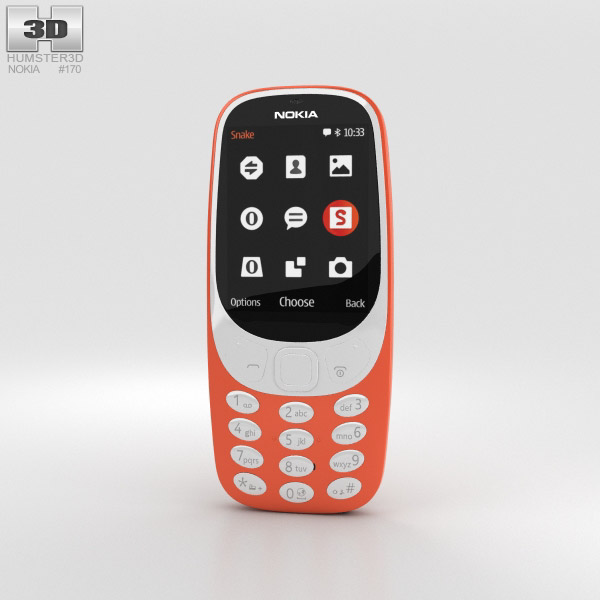 Nokia 3310 (2017) Warm Red 3D model