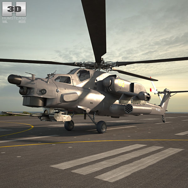 Mi-28攻擊直升機 3D模型