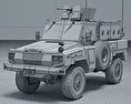 RG-31 Nyala 3D模型 wire render