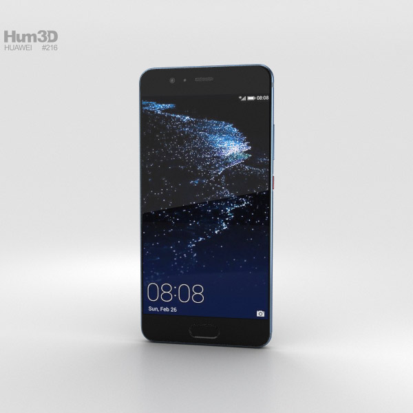 Huawei P10 Plus Dazzling Blue Modelo 3d