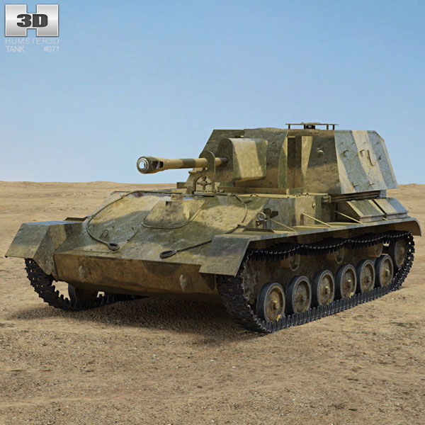 SU-76 Modelo 3d